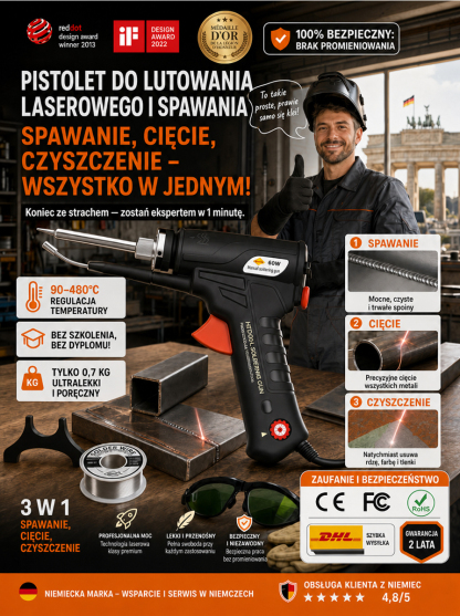 🔥🔥🔥Ręczna laserowa spawarka elektryczna z regulacją temperatury 899A czarna