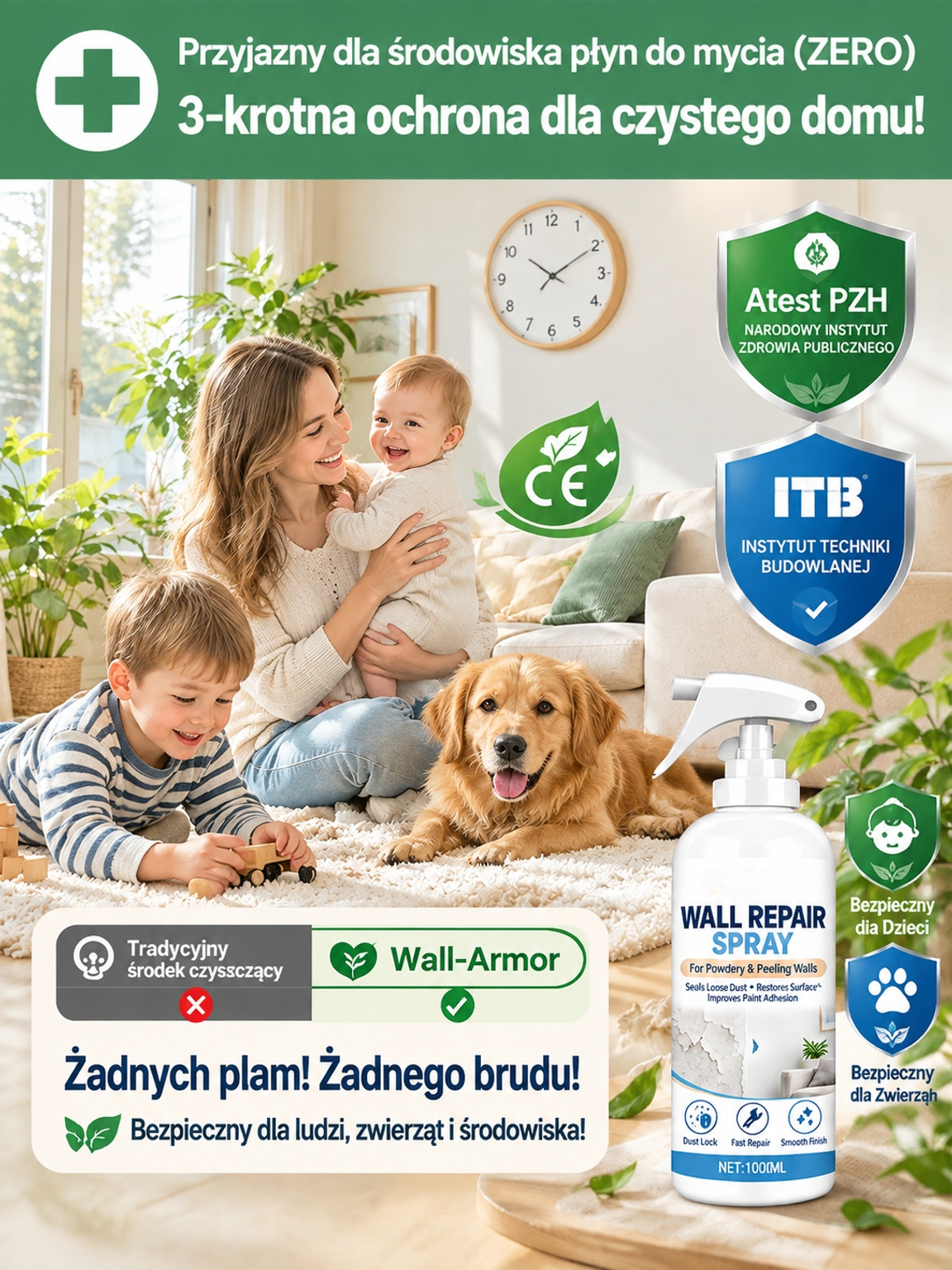 🔥🔥Niemiecka nanotechnologia!!tylko 1 sekunda, a łuszcząca się farba i plamy pleśni znikają!  