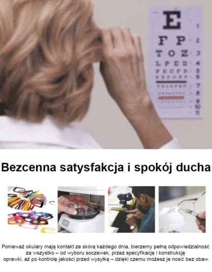 Profesjonalne okulary korekcyjne z tytanową ramką do bliży i dali