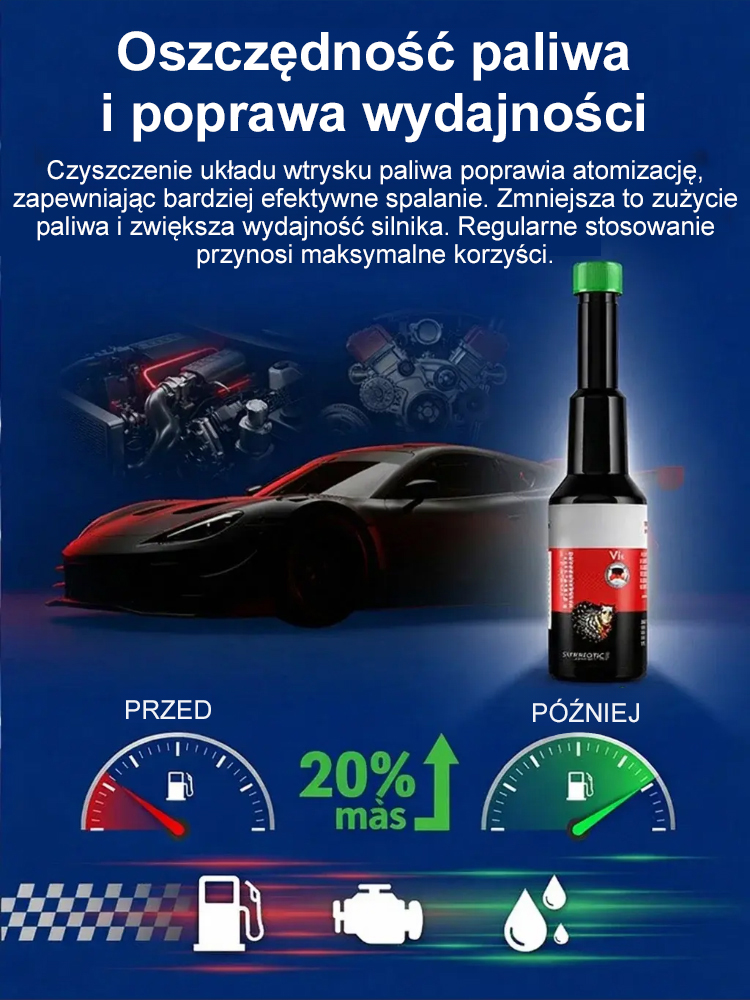 👍Środek czyszczący do konserwacji silnika, który zmniejsza zużycie paliwa o połowę i usuwa nagar