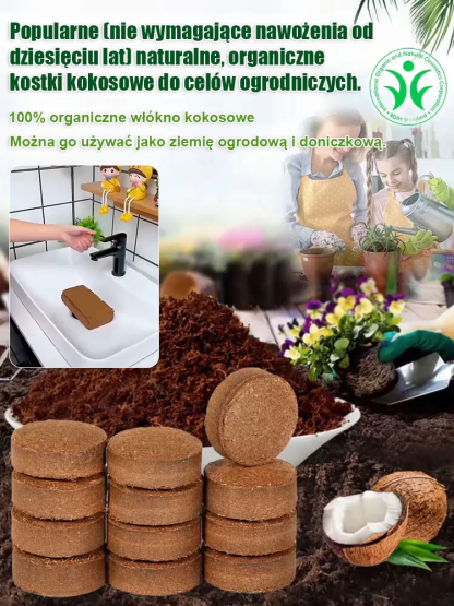 💯✨Dziesięcioletnia ziemia odżywcza z włókna kokosowego bez potrzeby nawożenia