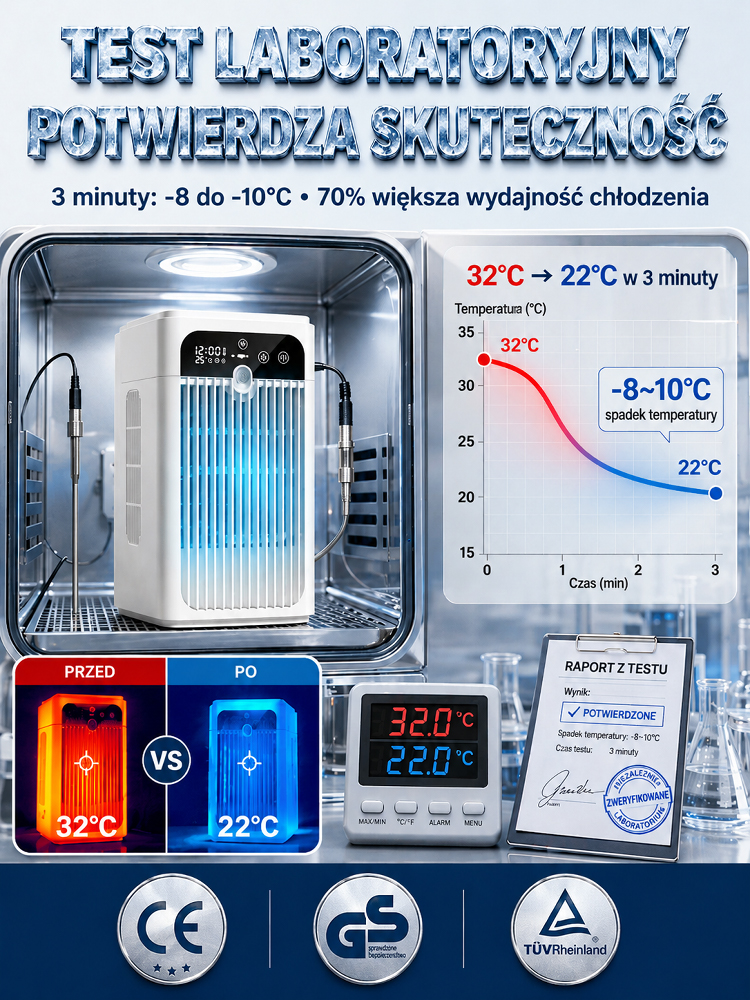 💦💦Przenośny wentylator klimatyzacyjny z mgiełką, poprawa chłodzenia o 70%