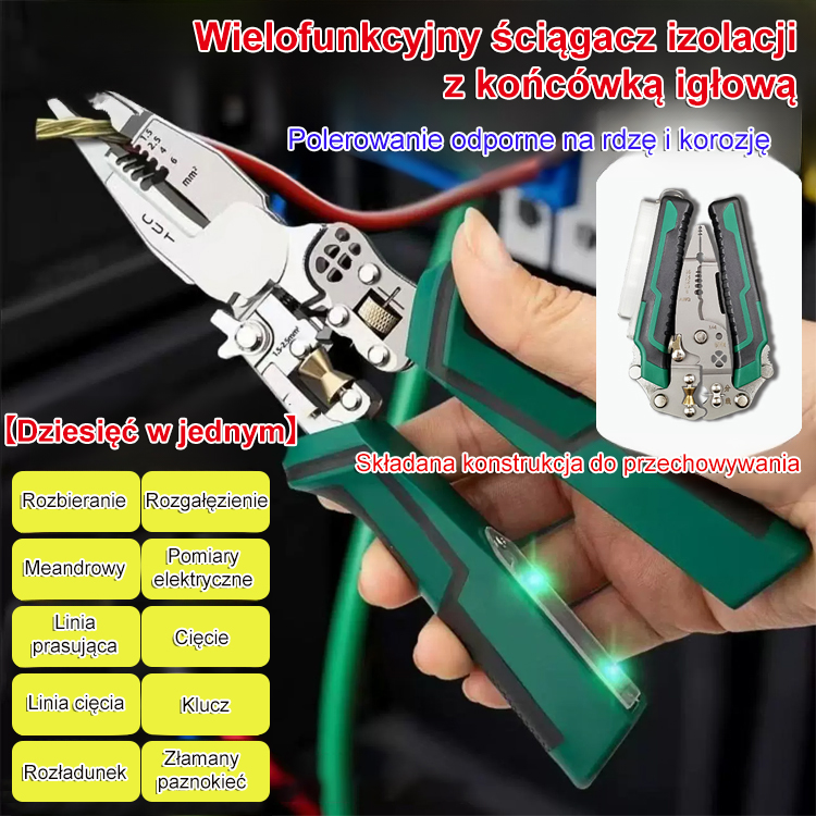 💎【Dziesięć w jednym】Wielofunkcyjne szczypce do testowania napięcia i ściągania izolacji