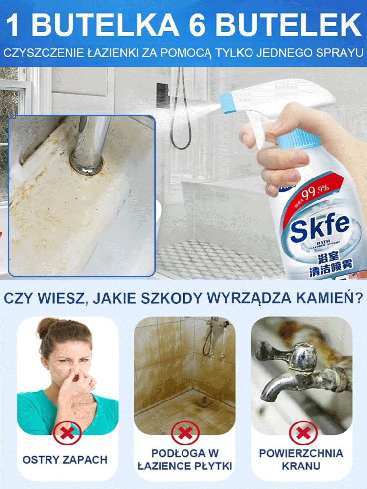 Uporczywe plamy, nacieki z moczu, kamień i nieprzyjemne zapachy, które utrzymują się przez 10 lat, można łatwo usunąć za pomocą tego sprayu.