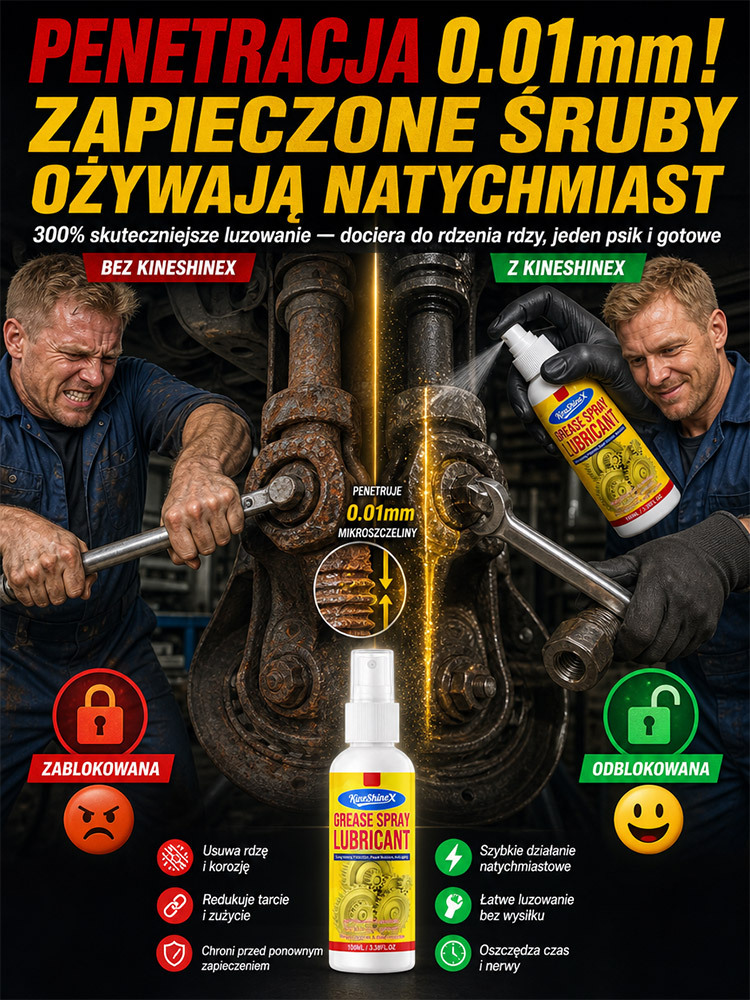 🔥🔥Wysokowydajny spray smarujący antykorozyjny
