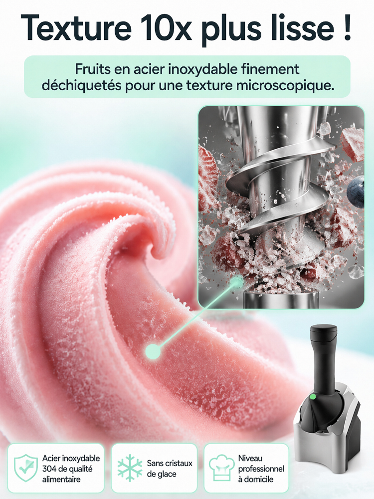 🍉 En pleine chaleur estivale, faites chez vous en seulement 3 secondes une glace aux fruits 100 % naturelle sans additifs, au lieu des glaces insalubres de rue.