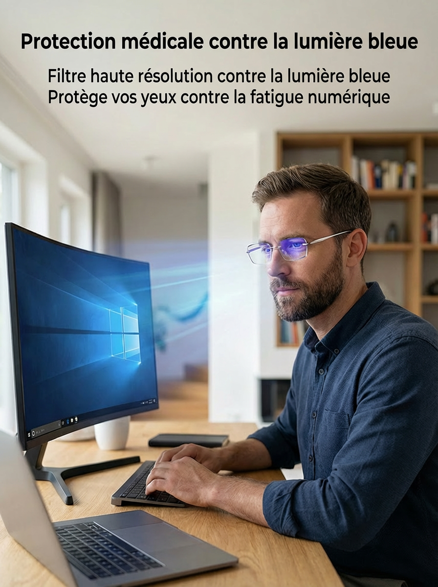 【Aucun examen de la vue requis】Mise au point en 0,1 s : Vision parfaite de près comme de loin !Vos Dernières Lunettes à Vie