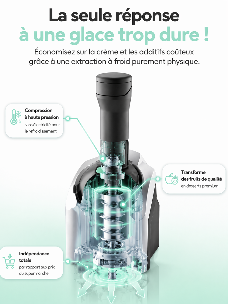 Ce soir -50% ! Sorbetière Express : glace saine en 30 secondes