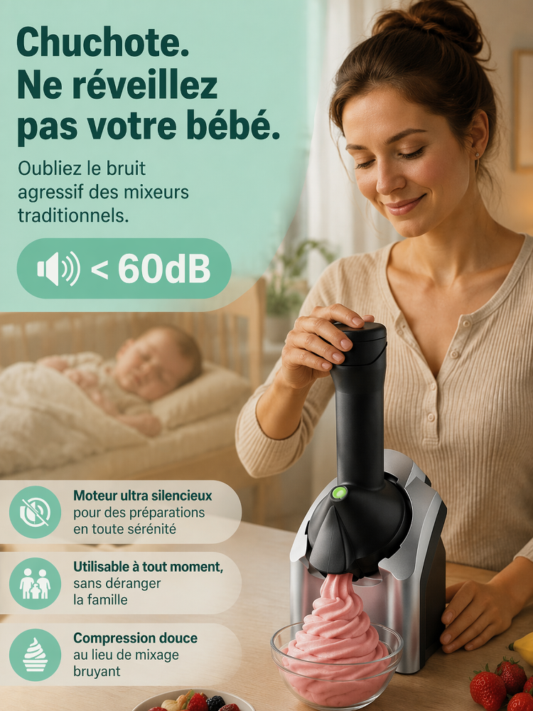 Ce soir -50% ! Sorbetière Express : glace saine en 30 secondes