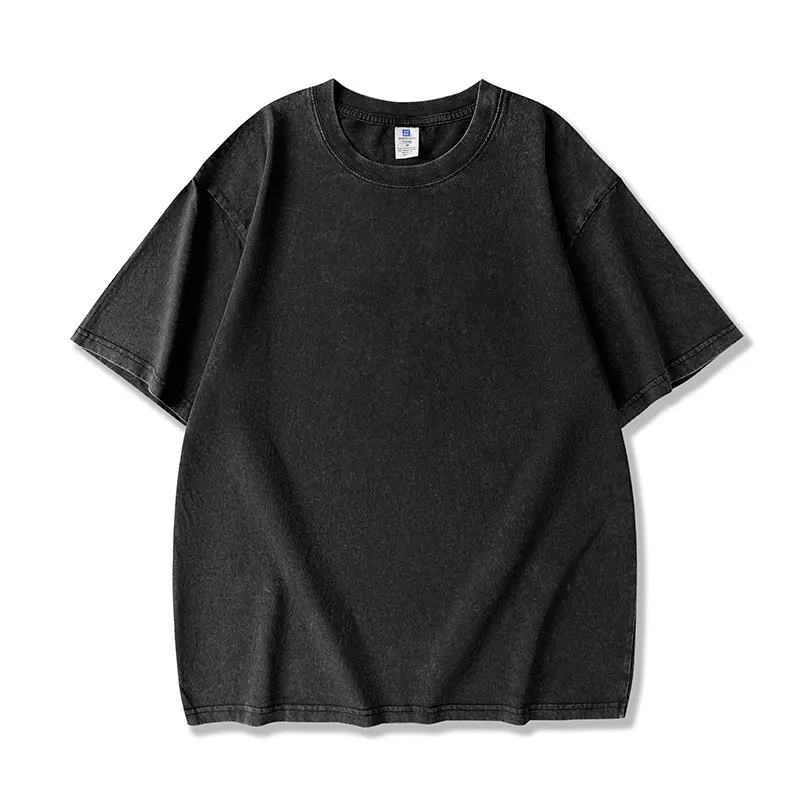 Oversized Heavyweight T-Shirt — Acid-Washed Vintage Style