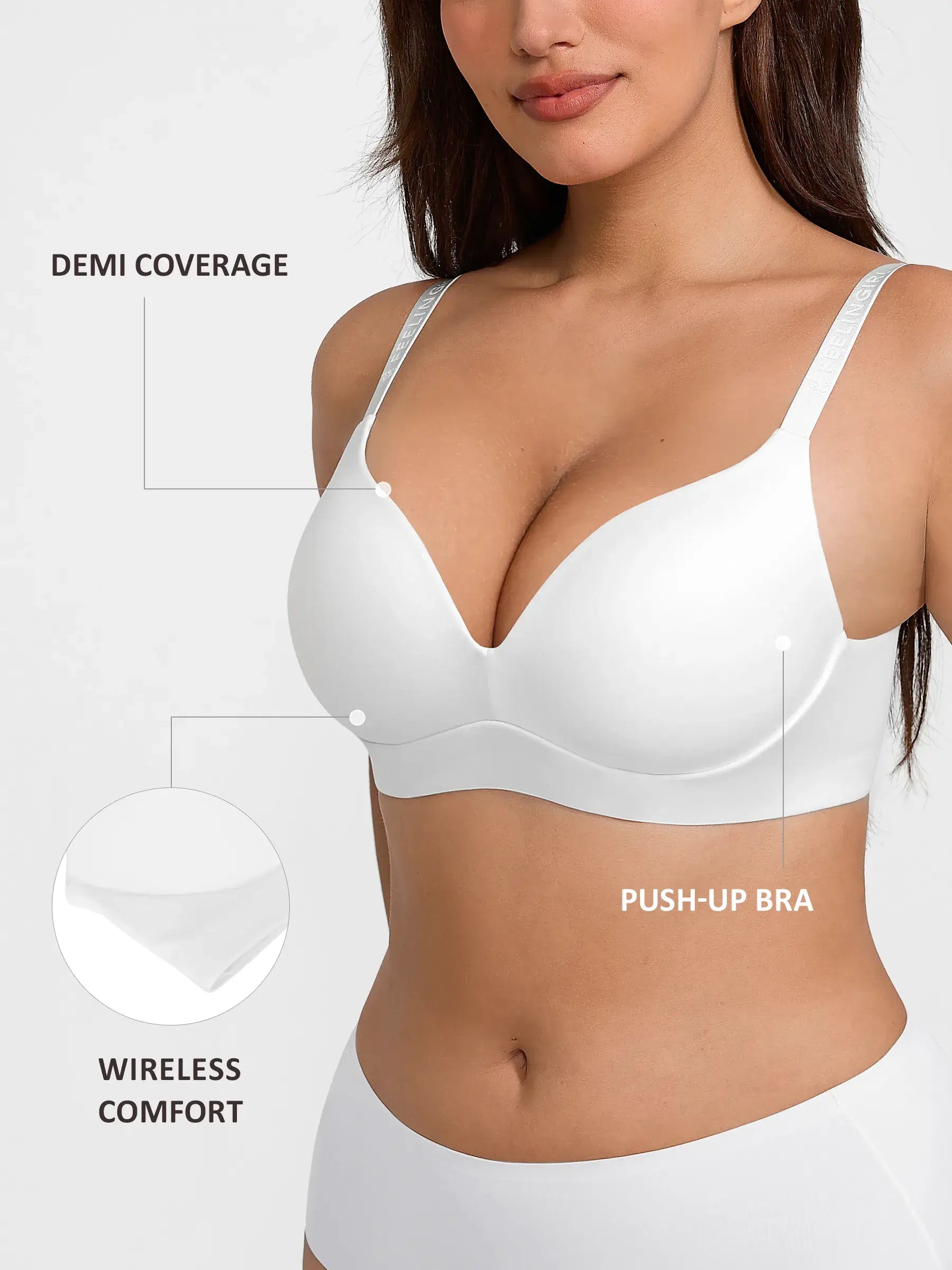 Lume lingerie Cloud Soft Wireless Bra Seamless Lift Support Everyday Wear