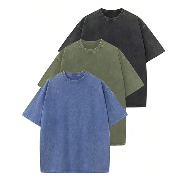 Oversized Heavyweight T-Shirt — Acid-Washed Vintage Style
