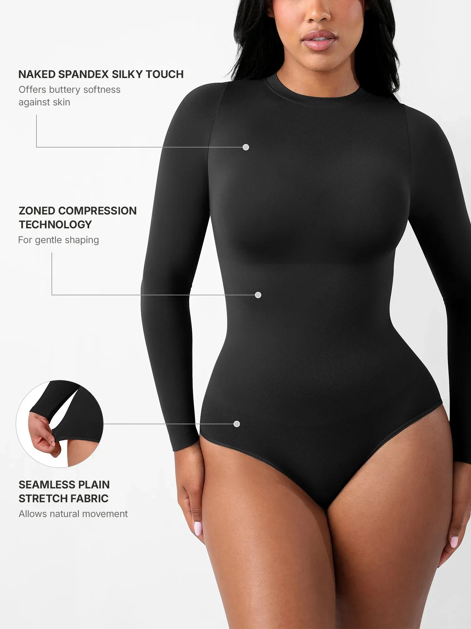 Seamless Ultra-Soft Crew Neck Bodysuit