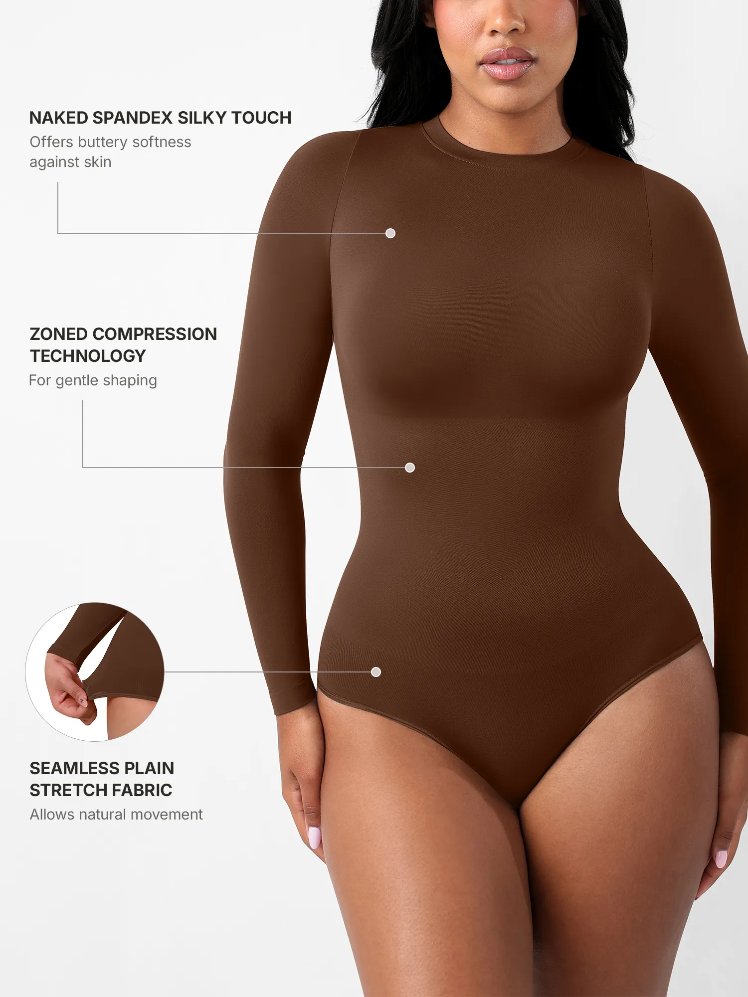Seamless Ultra-Soft Crew Neck Bodysuit
