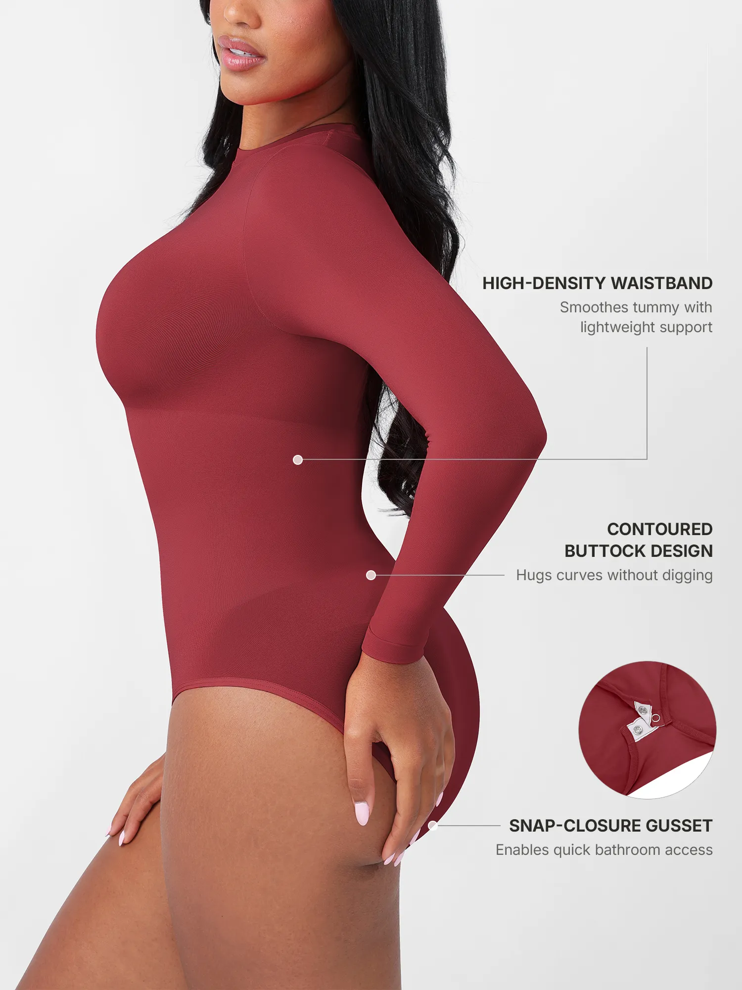 Seamless Ultra-Soft Crew Neck Bodysuit