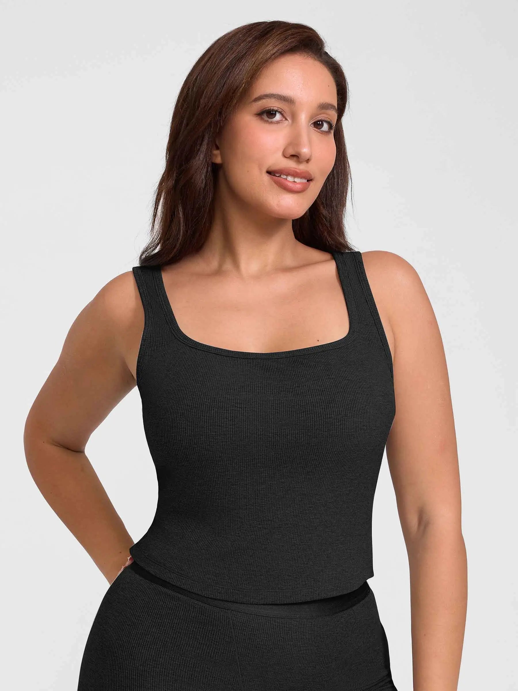 lumelingeri Breathable Ribbed Sleeveless Tank Top