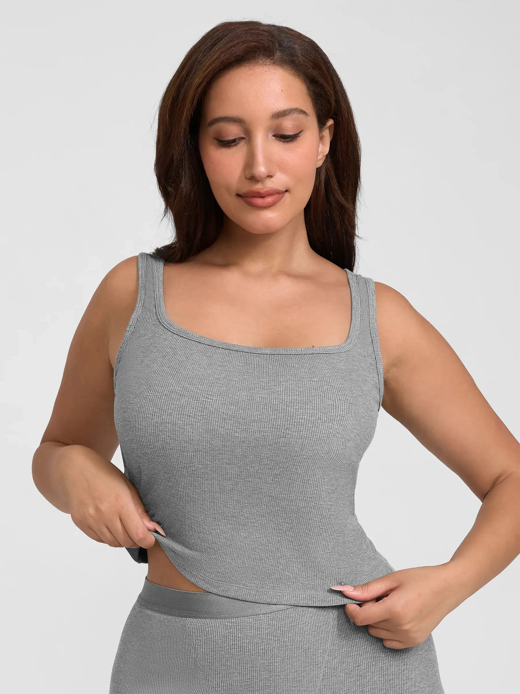 lumelingeri Breathable Ribbed Sleeveless Tank Top