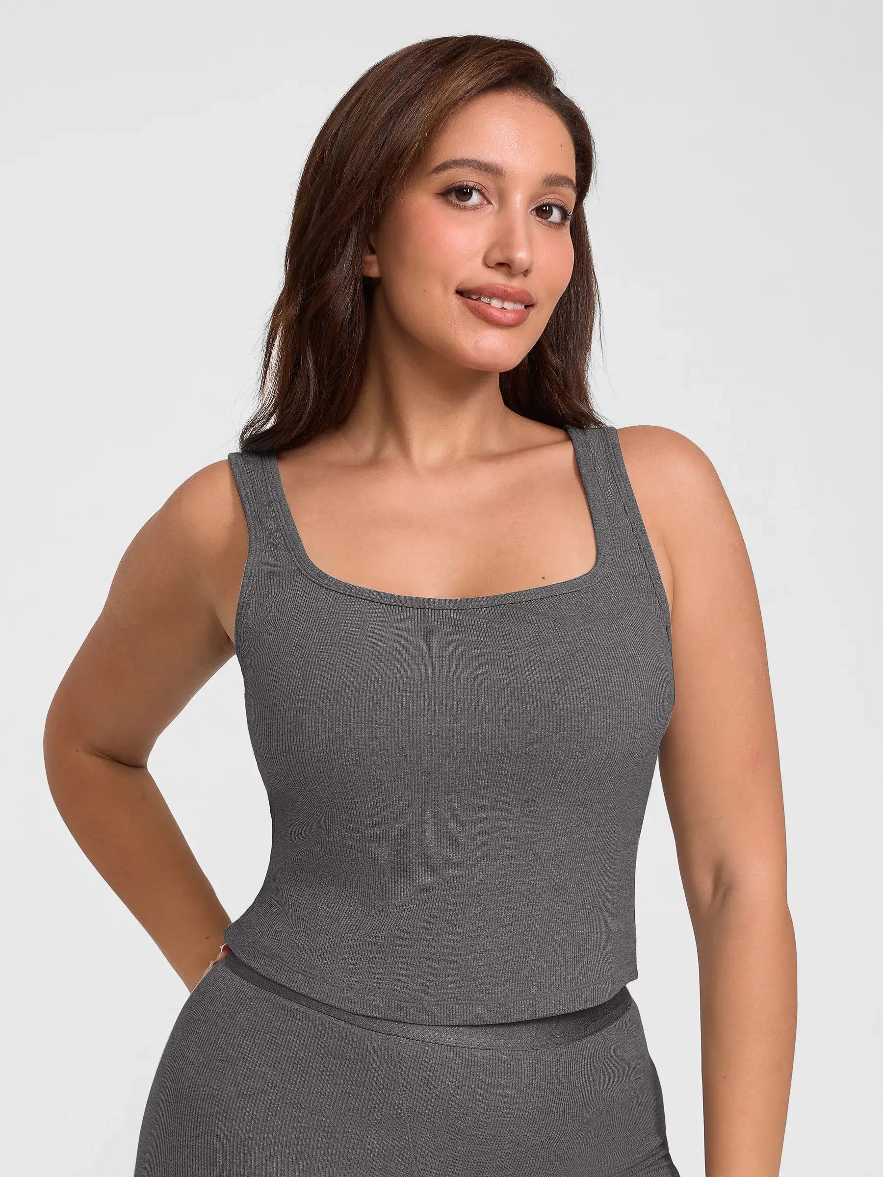 lumelingeri Breathable Ribbed Sleeveless Tank Top