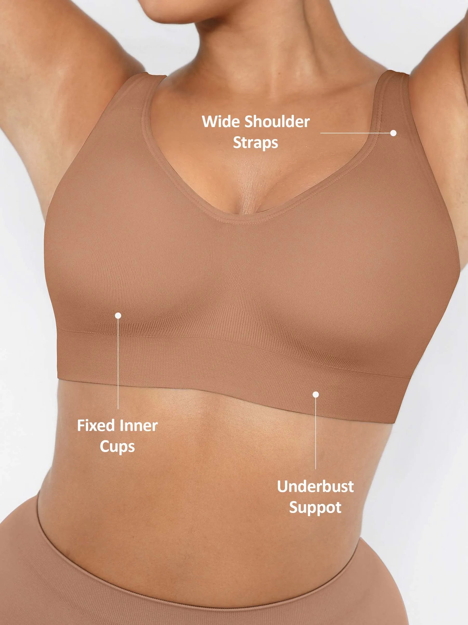 Lume lingerie Built-in Soft Cups Full Coverage Wireless Bra