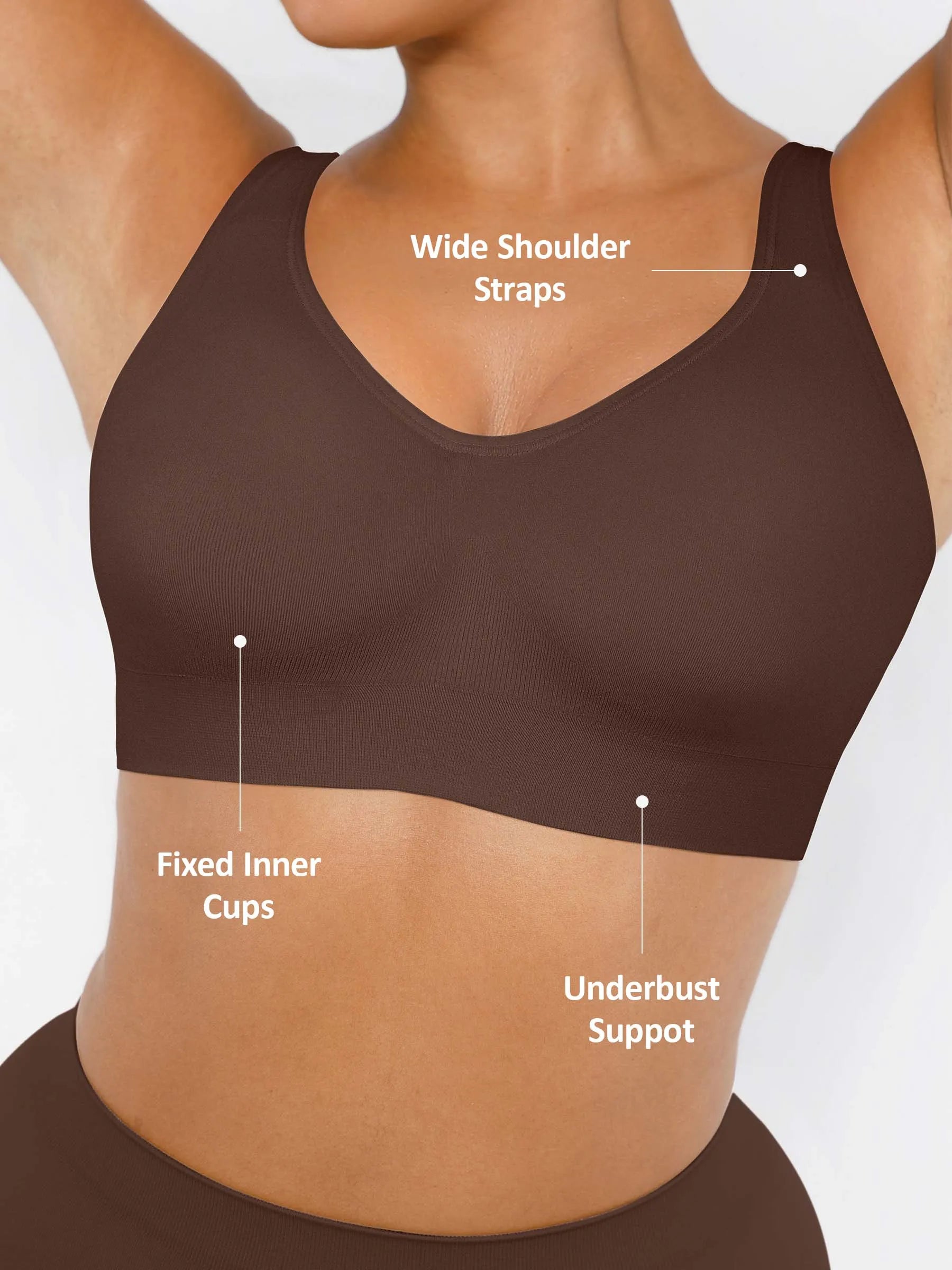 Lume lingerie Built-in Soft Cups Full Coverage Wireless Bra