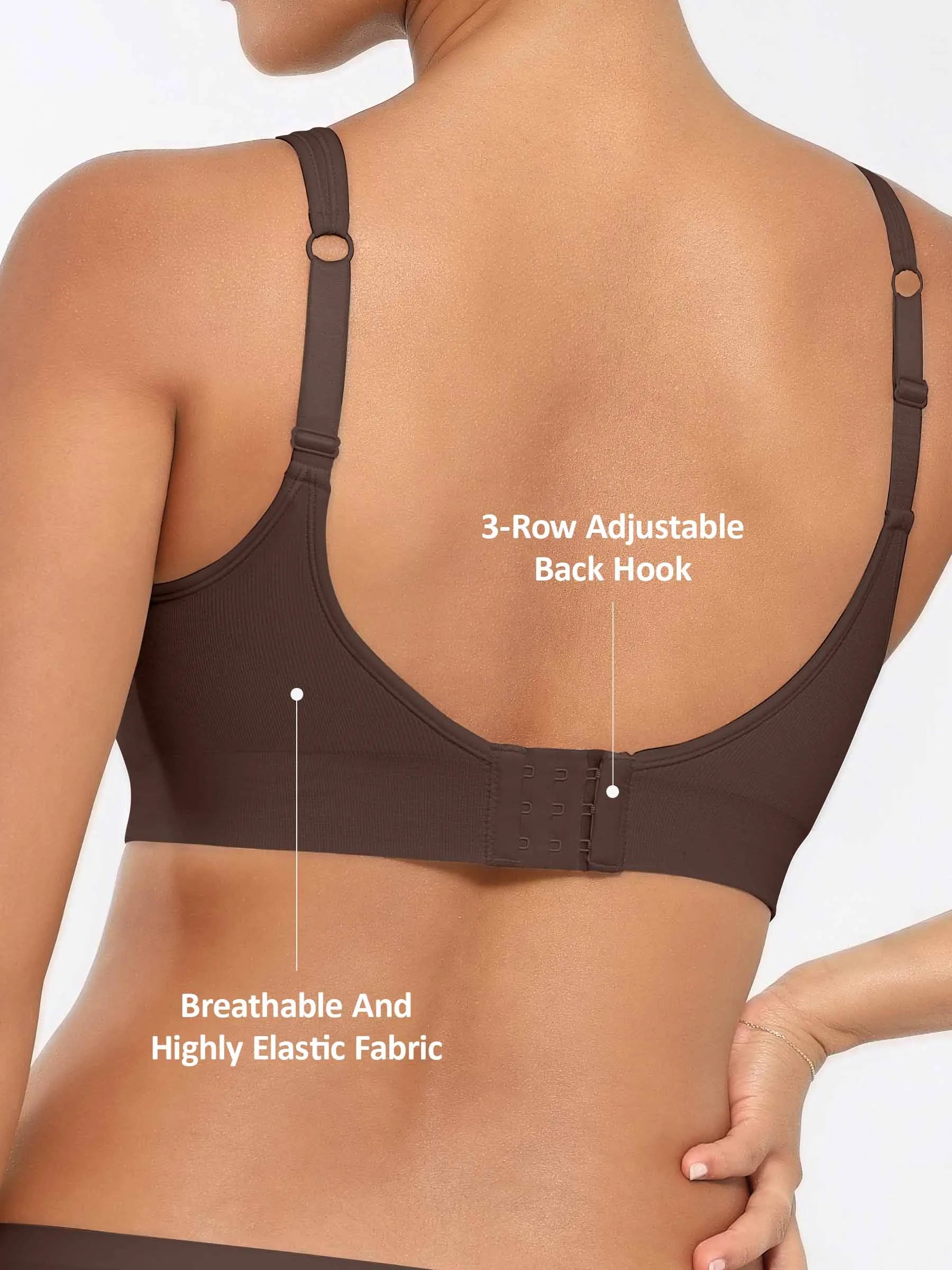 Lume lingerie Built-in Soft Cups Full Coverage Wireless Bra