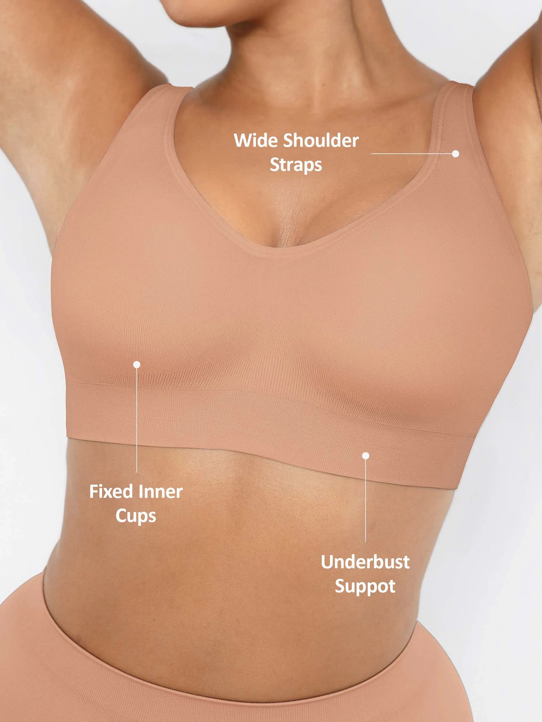 Lume lingerie Built-in Soft Cups Full Coverage Wireless Bra