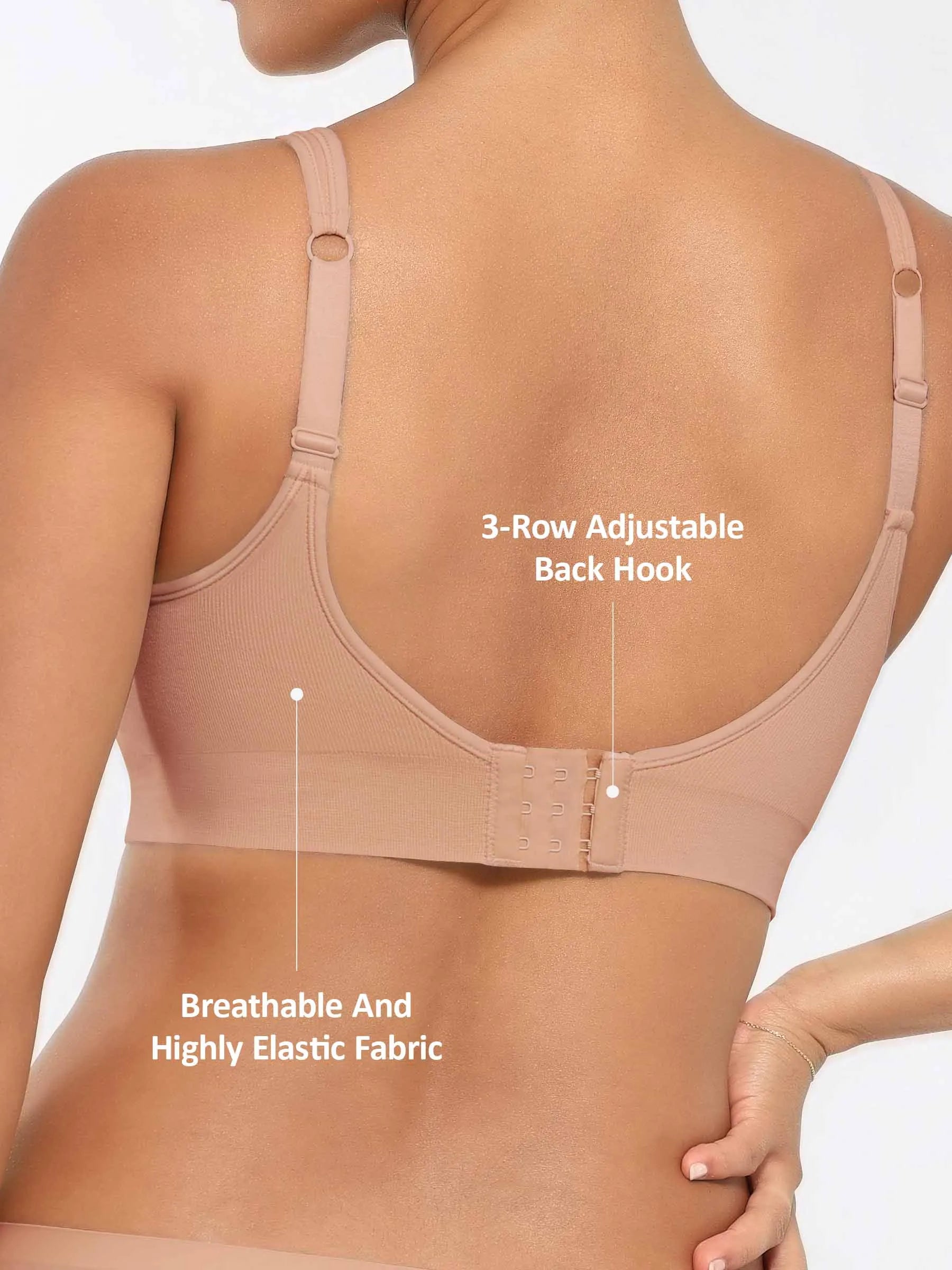 Lume lingerie Built-in Soft Cups Full Coverage Wireless Bra