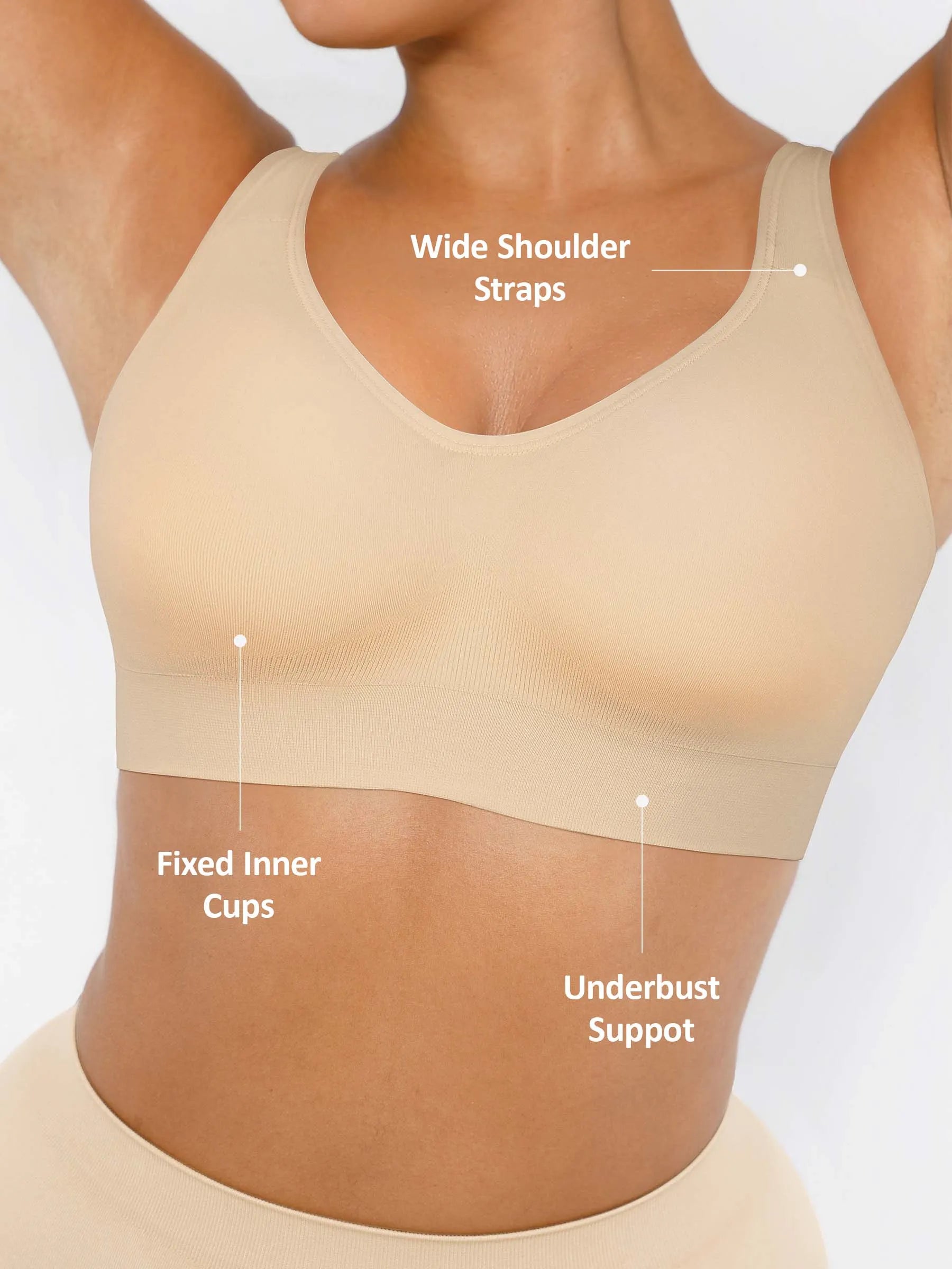 Lume lingerie Built-in Soft Cups Full Coverage Wireless Bra