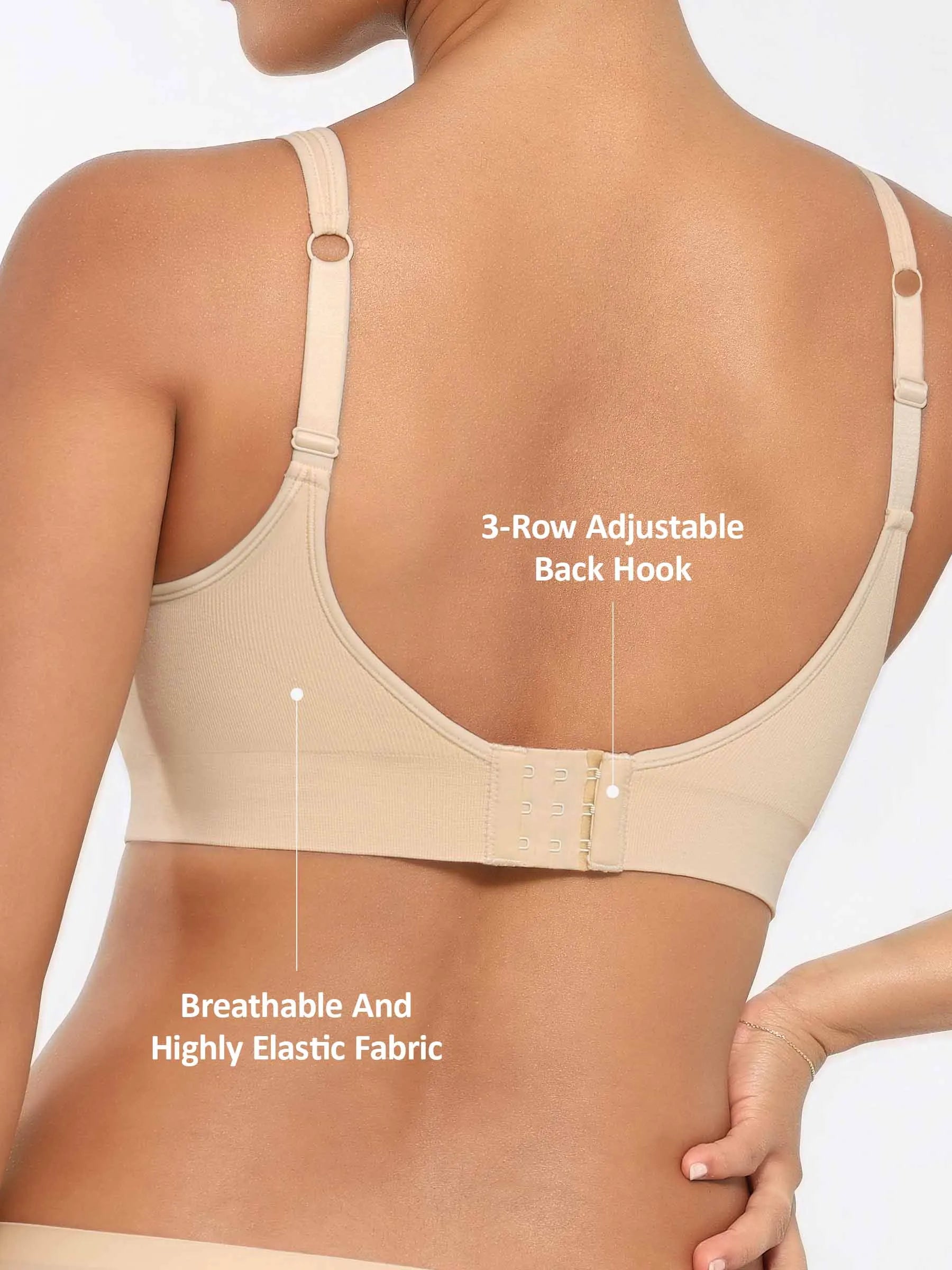 Lume lingerie Built-in Soft Cups Full Coverage Wireless Bra