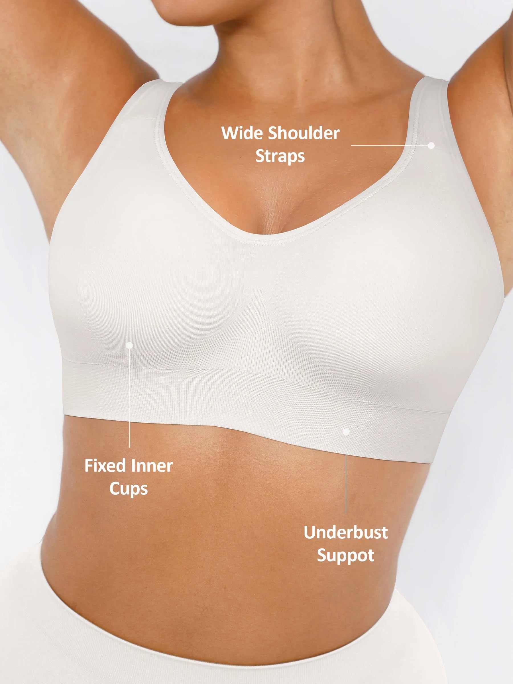 Lume lingerie Built-in Soft Cups Full Coverage Wireless Bra