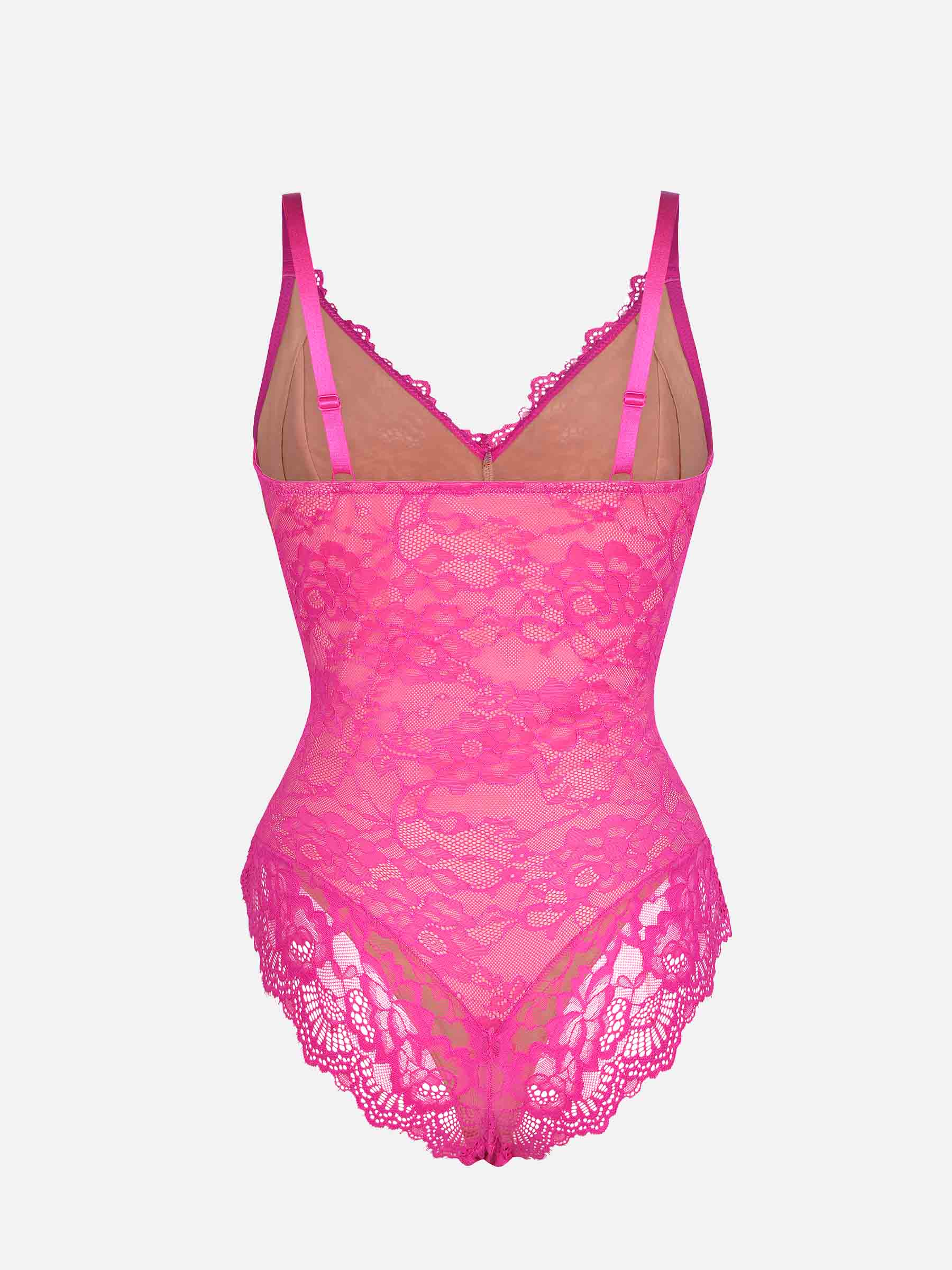 Lume Lingerie Lace V Neck Full Bodysuit
