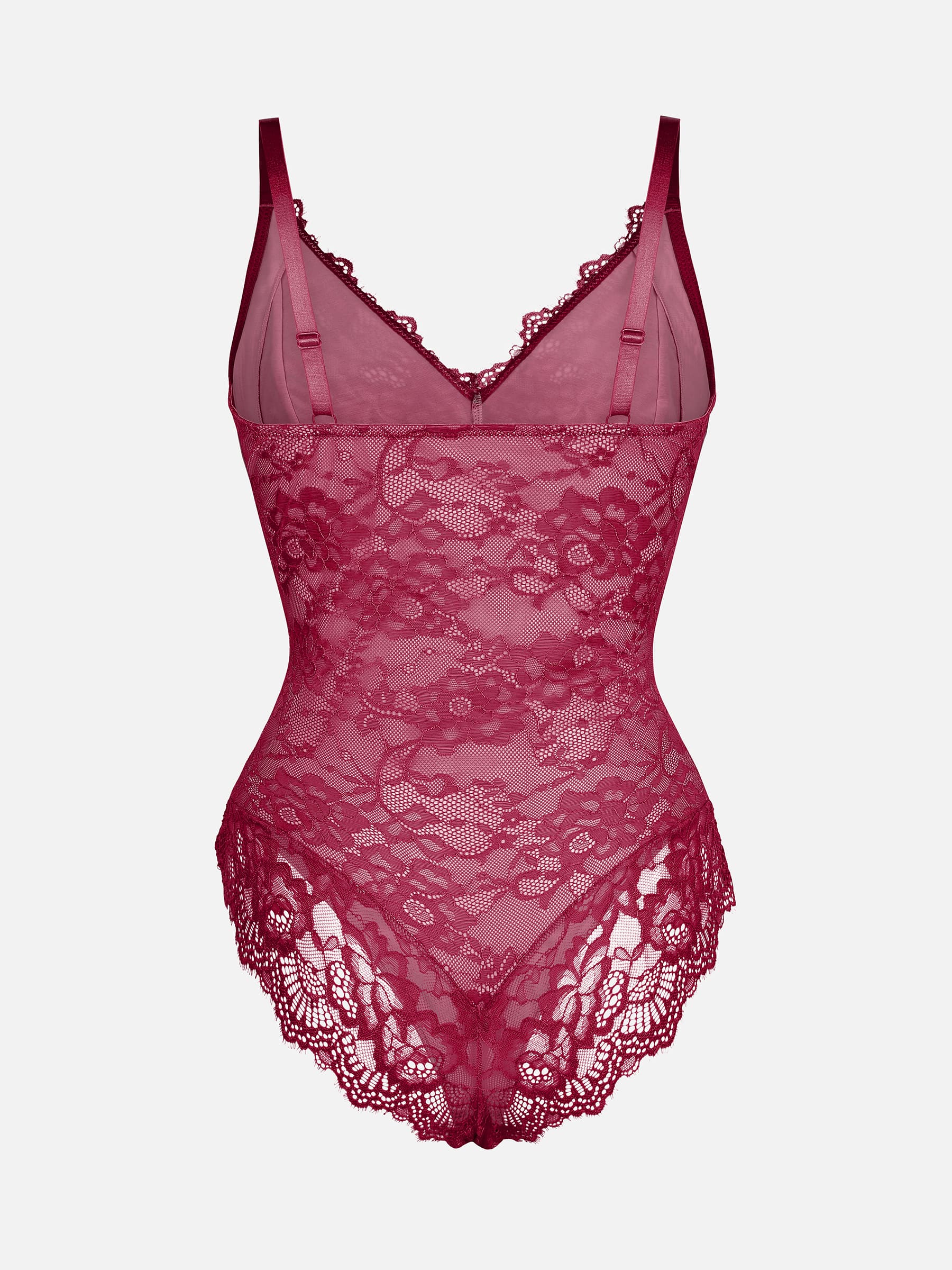 Lume Lingerie Lace V Neck Full Bodysuit