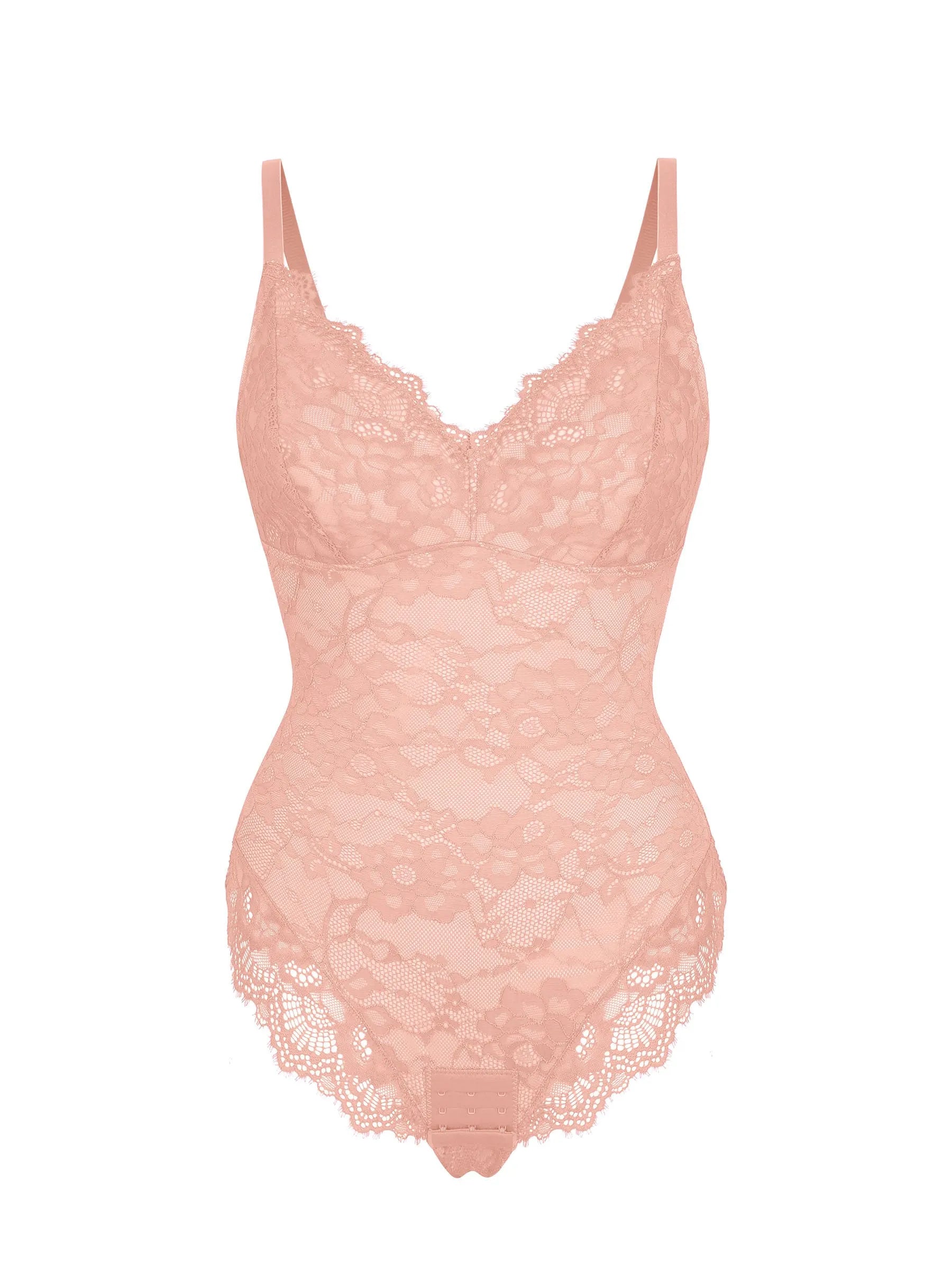 Lume Lingerie Lace V Neck Full Bodysuit