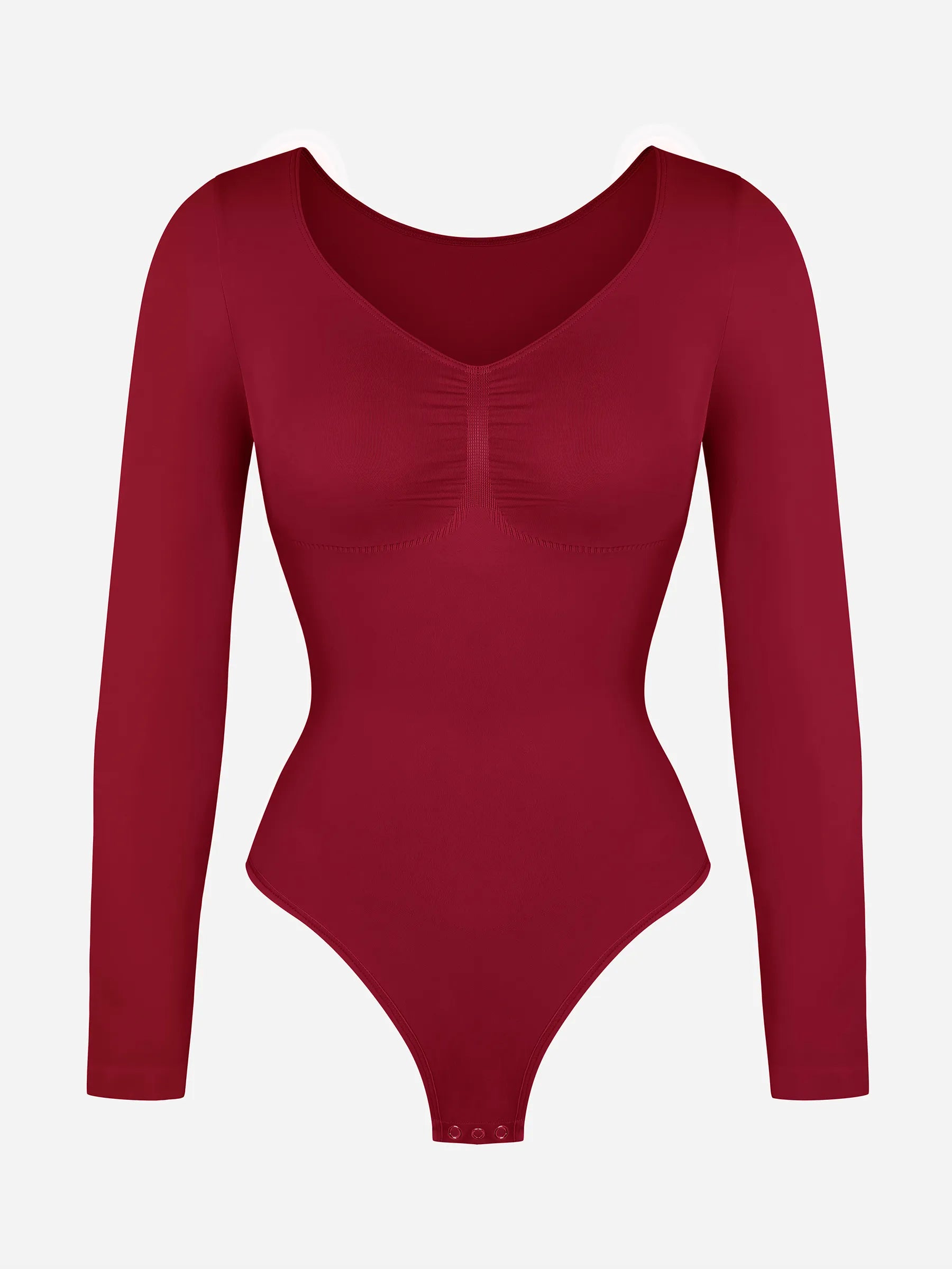 Lume Lingerie Seamless Long Sleeve Tummy Control Thong Bodysuit