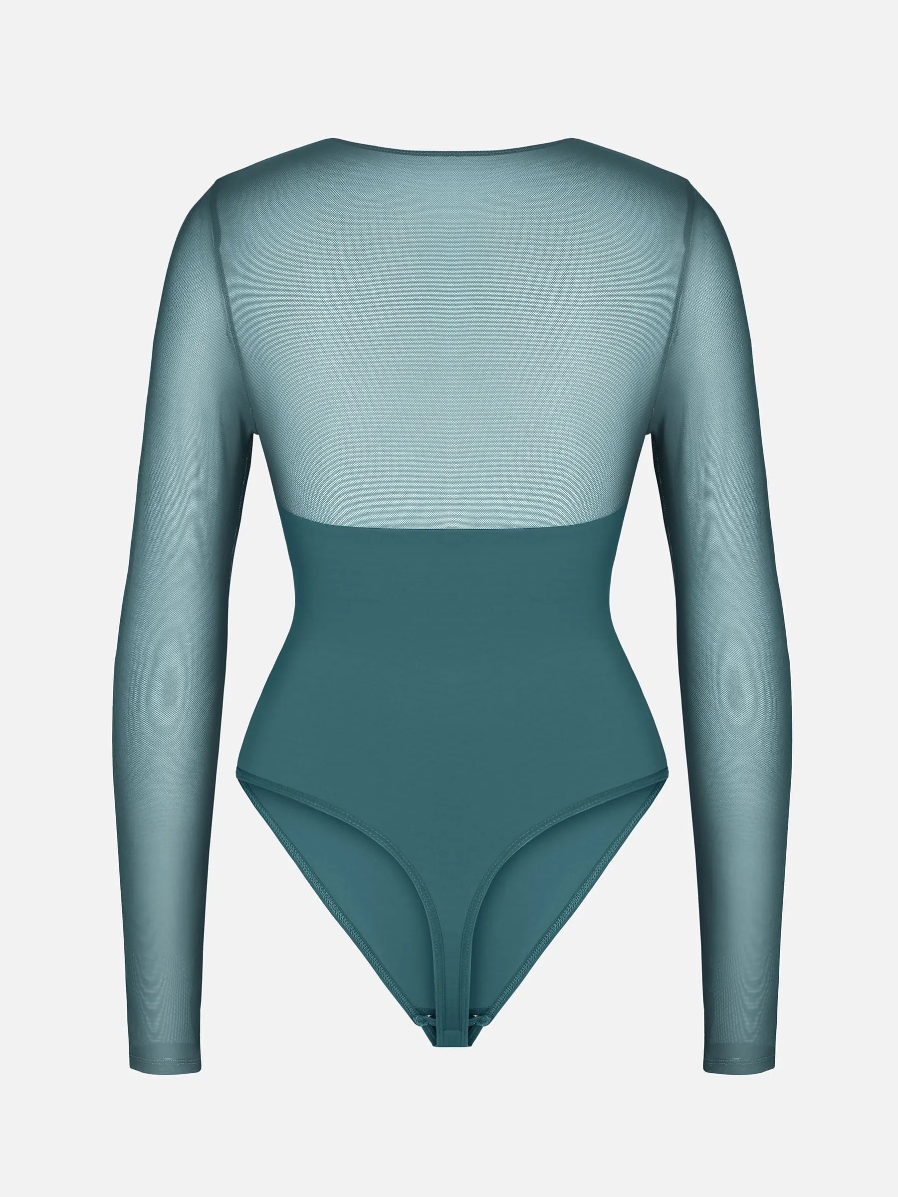 Lume Lingerie Mesh Panel V-Neck Bodysuit
