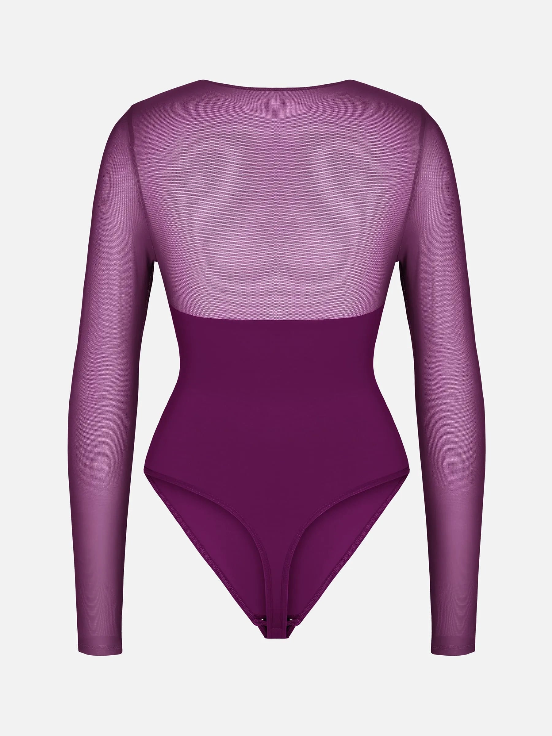 Lume Lingerie Mesh Panel V-Neck Bodysuit