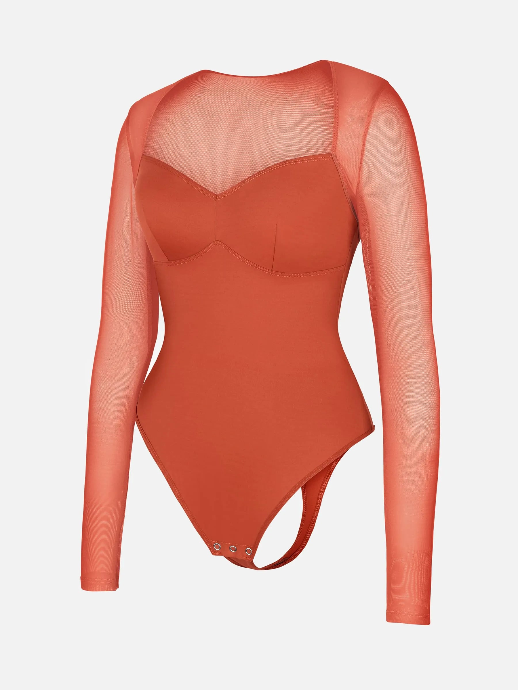Lume Lingerie Mesh Panel V-Neck Bodysuit