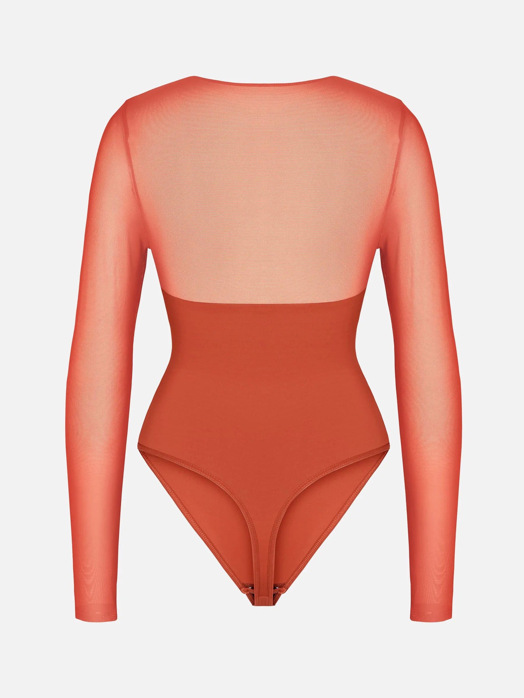 Lume Lingerie Mesh Panel V-Neck Bodysuit