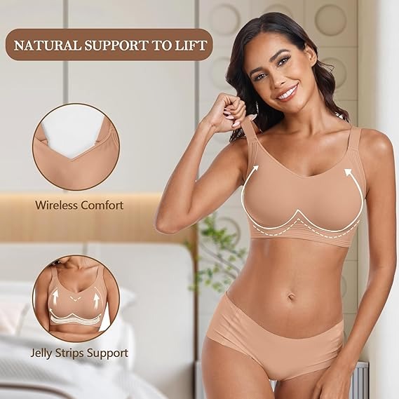 Comfortable Wireless Full Coverage Jelly Smoothing Bra