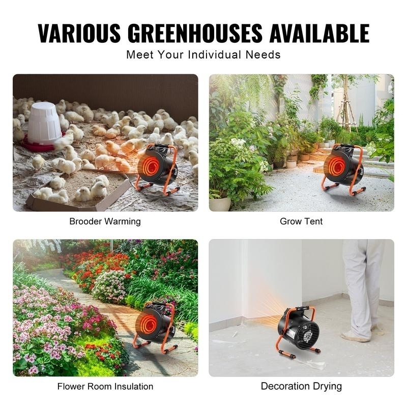 1500W Greenhouse Heater with Thermostat