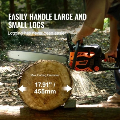 Powerful Gasoline Chainsaw – Perfect for Cutting Trees, Branches & Firewood | Ideal for Farm, Garden & Forest Work