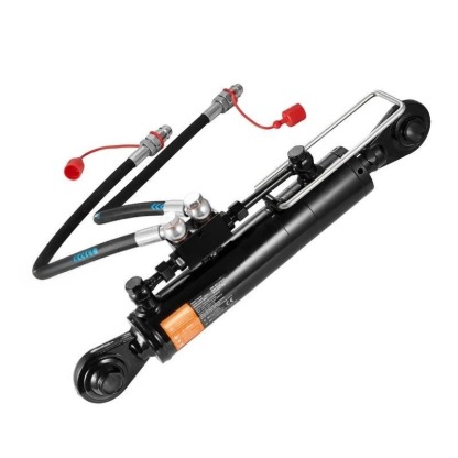 Hydraulic Top Link Cat. 2-2 8-5/16 in 19-11/16~28 in with 2 Hoses & G3/8" Check Valve Heavy Duty Metal High Quality Hardware for Tractors