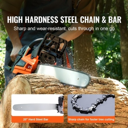 Powerful Gasoline Chainsaw – Perfect for Cutting Trees, Branches & Firewood | Ideal for Farm, Garden & Forest Work