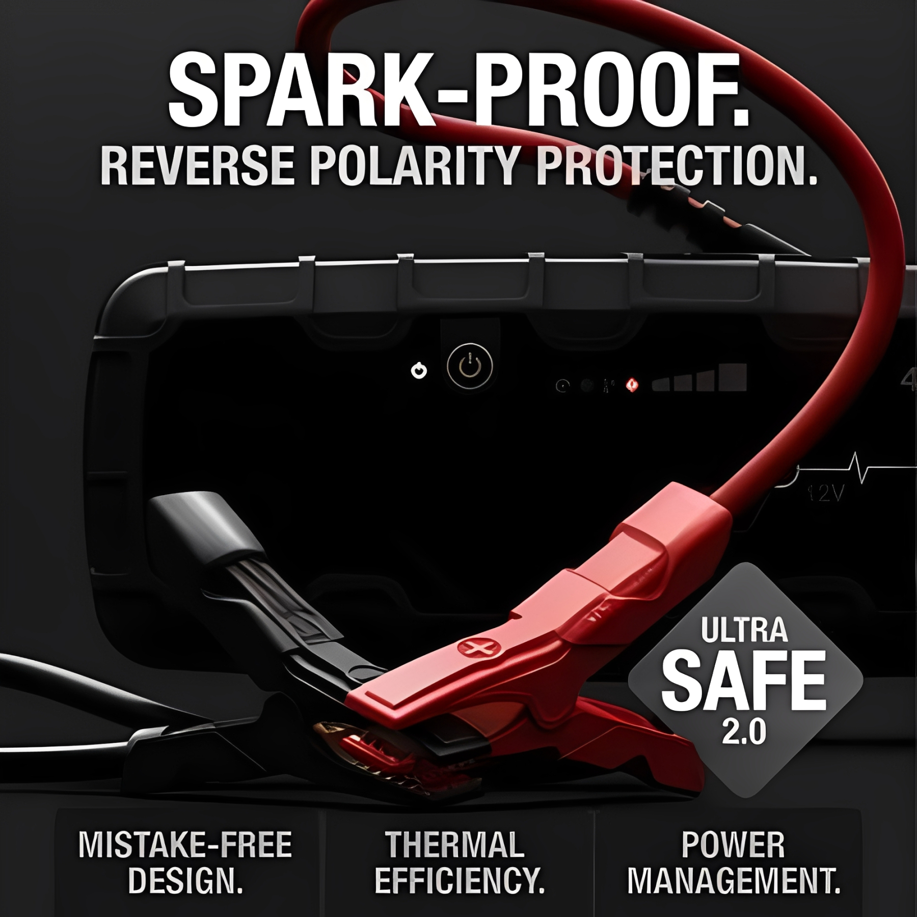 High-Power 4250A Jump Starter for 10.0L Gasoline & 8.0L Diesel Engines