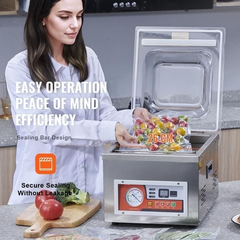 Chamber Vacuum Sealer, Powerful Sealing, Vacuum Packing Machine for Wet Foods & Meats, Home & Commercial Use