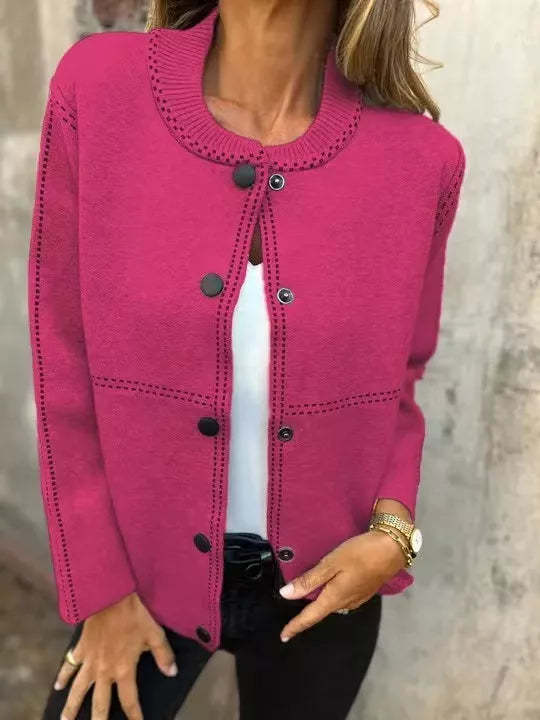 Hazel Blues® | Button Up Long Sleeve Cardigan