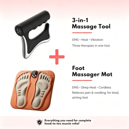 3-in-1 Fascia Relief System - Heat · Vibration · EMS