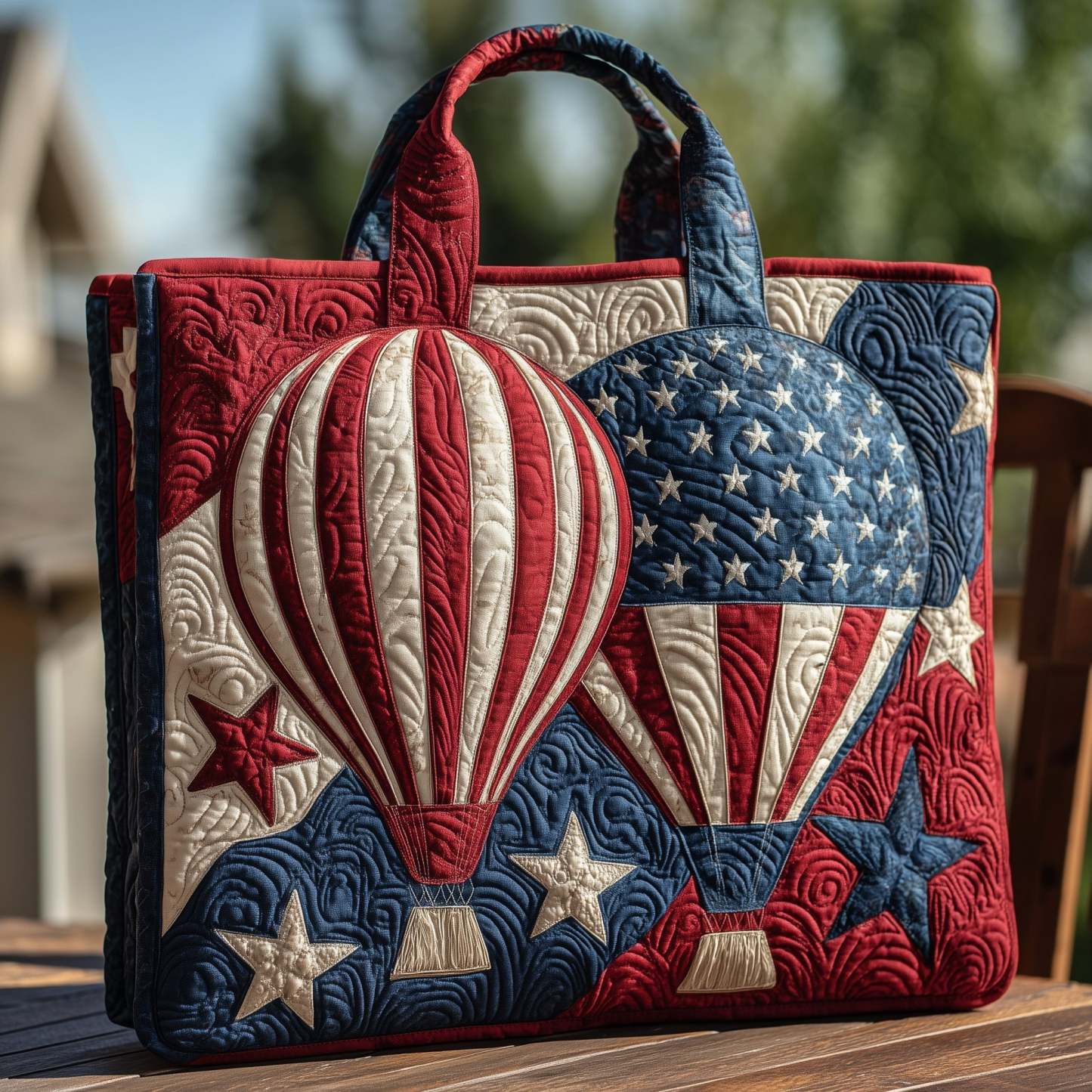 Star-Spangled Journey Quilted Tote Bag GFTOHD8158