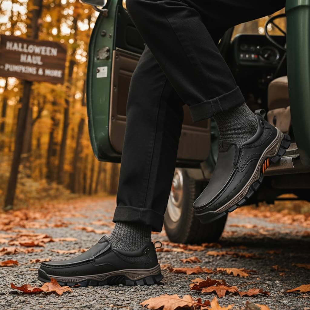 ⏰Promotion 50% OFF - Men's Orthopedic Comfortable Casual Genuine Leather Slip On Loafers