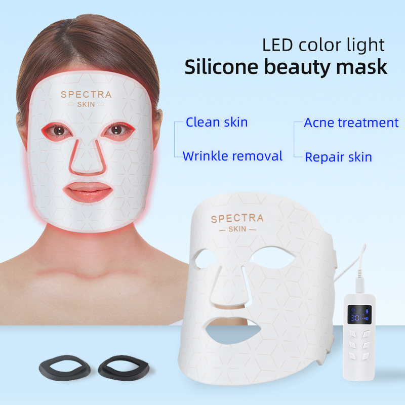 SpectraSkin LED Mask – 8-Color Light Therapy Facial Beauty Device